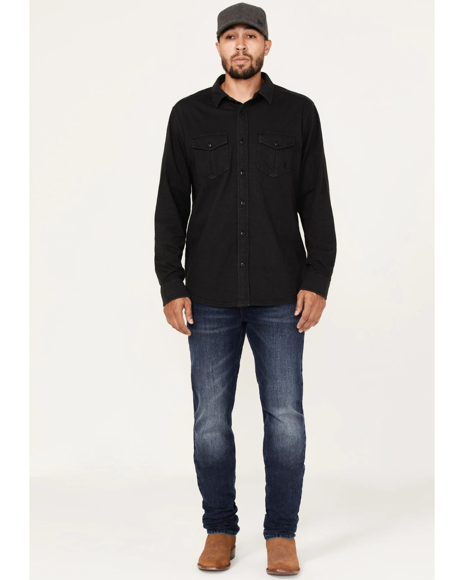 Brothers & Sons Men's Highline Trail Medium Dark Wash Stretch Slim Straight Jeans 1 Brothers & Sons Men's Highline Trail Medium Dark Wash Stretch Slim Straight Jeans