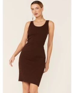 LaBiz Women's Bodycon Snap Slit Dress