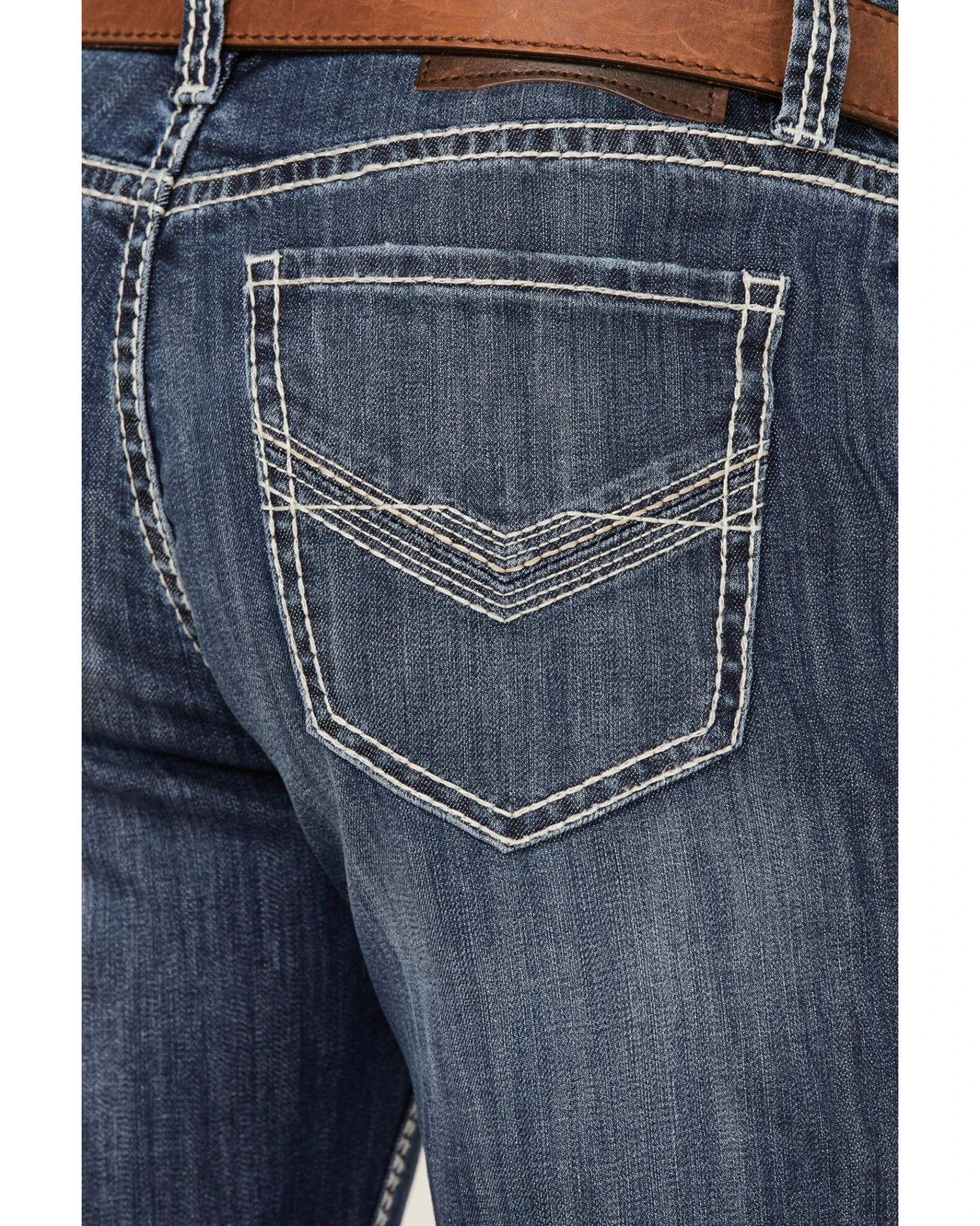 Rock & Roll Denim Men's Dark Wash Double Barrel Stretch Relaxed Straight Jeans 2 Rock & Roll Denim Men's Dark Wash Double Barrel Stretch Relaxed Straight Jeans - Image 2