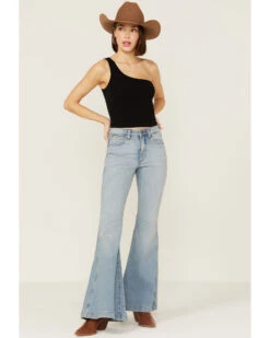 Fornia Women's Top One One Shoulder Ribbed Cami Top -Western Cowboy 2000368173 001 P4