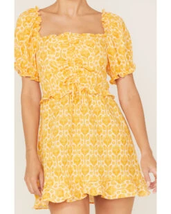 Show Me Your Mumu Women's Sophie Floral Print Mini Dress -Western Cowboy 2000368254 702 P3