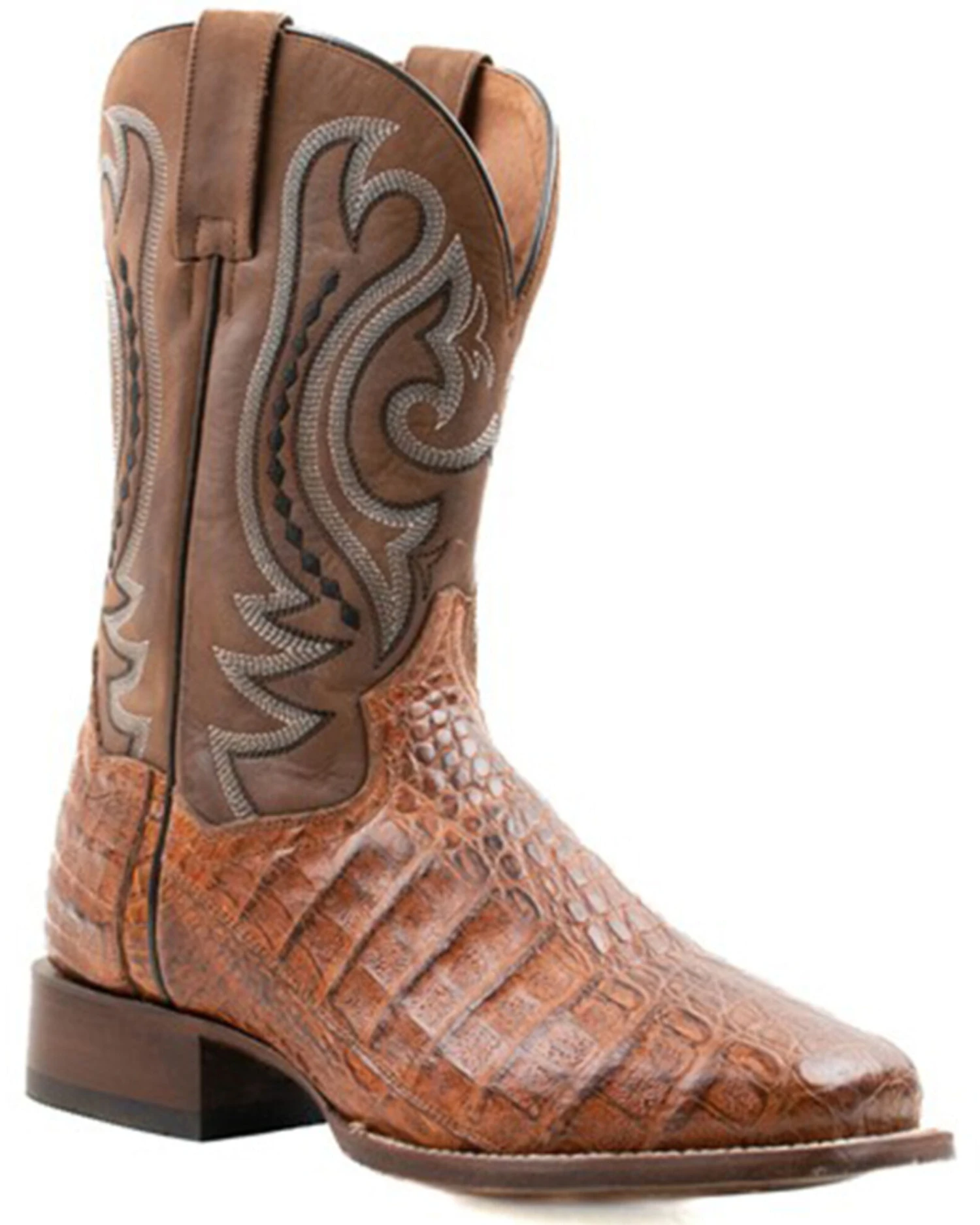 Dan Post Men's Exotic Caiman Western Boots - Broad Square Toe 1 Dan Post Men's Exotic Caiman Western Boots - Broad Square Toe