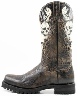 Dan Post Men's Skulls Motorcycle Western Boot - Square Toe 8 Dan Post Men's Skulls Motorcycle Western Boot - Square Toe -Western Cowboy 2000371083 001 P3