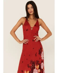 Free People Women's Get To You Floral Print Maxi Dress 6 Free People Women's Get To You Floral Print Maxi Dress -Western Cowboy 2000371753 600 P3