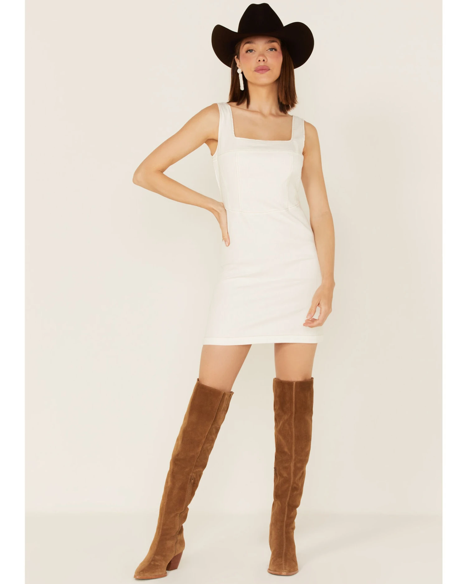 Sadie & Sage Women's Afton Denim Sleeveless Mini Dress 1 Sadie & Sage Women's Afton Denim Sleeveless Mini Dress