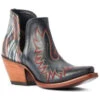 Ariat Women's Dixon Chimayo Cash Roja New Mexico Print Western Booties - Snip Toe 