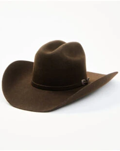 Cody James Men's 5X Chocolate Self Band Cattleman Fur Blend Western Hat