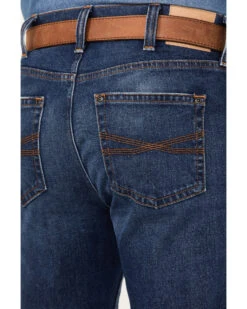 Blue Ranchwear Men's Montana Medium Wash Stackable Straight Stretch Denim Jeans -Western Cowboy 2000373438 414 P4