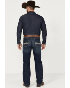 Cinch Men's Grant Dark Stonewash Relaxed Bootcut Stretch Performance Jeans -Western Cowboy 2000373482 402 P3