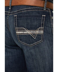 Cinch Men's Grant Dark Stonewash Relaxed Bootcut Stretch Performance Jeans -Western Cowboy 2000373482 402 P4