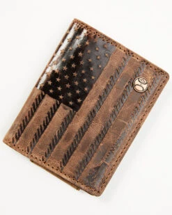 Hooey Men's Brown Liberty Rope Embossed Bi-Fold Money Clip Wallet