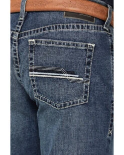 Ariat Men's M2 Traditional Relaxed Destin Medium Wash Relaxed Bootcut Stretch Denim Jeans -Western Cowboy 2000377334 400 P4