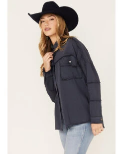 Revel Women's Rock & Roll Embroidered Long Sleeve Shacket  -Western Cowboy 2000378790 410 P4