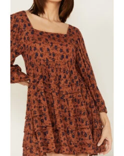 Jen's Pirate Booty Women's Floral Print Wildflower Iza Mini Dress -Western Cowboy 2000379669 220 P3