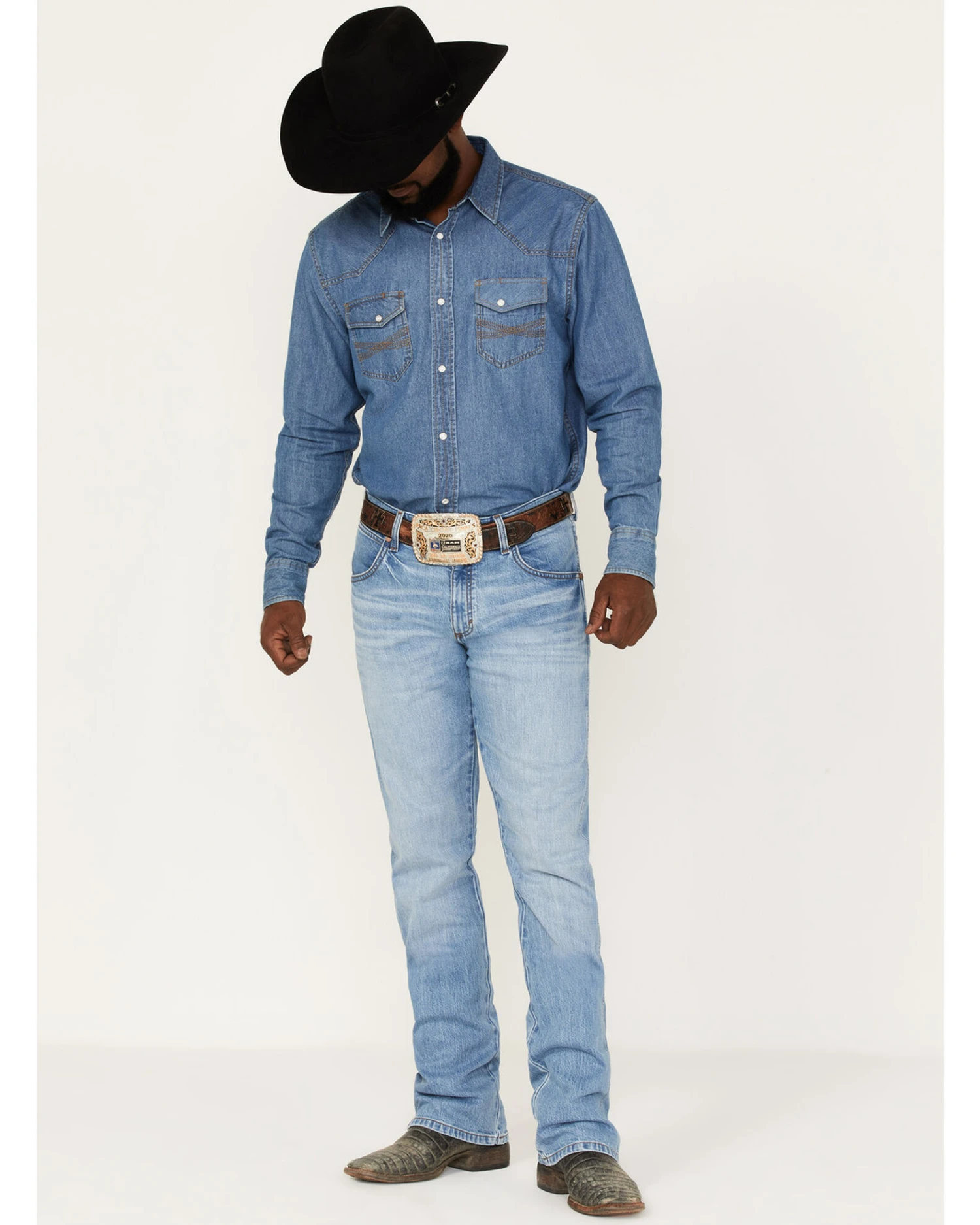 Wrangler Retro Men's 77MWZ Codigo Light Wash Slim Boot Stretch Denim Jeans 1 Wrangler Retro Men's 77MWZ Codigo Light Wash Slim Boot Stretch Denim Jeans