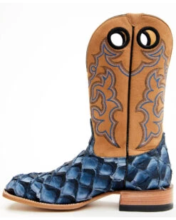 Cody James Men's Exotic Pirarucu Western Boots - Broad Square Toe  -Western Cowboy 2000386770 400 P3