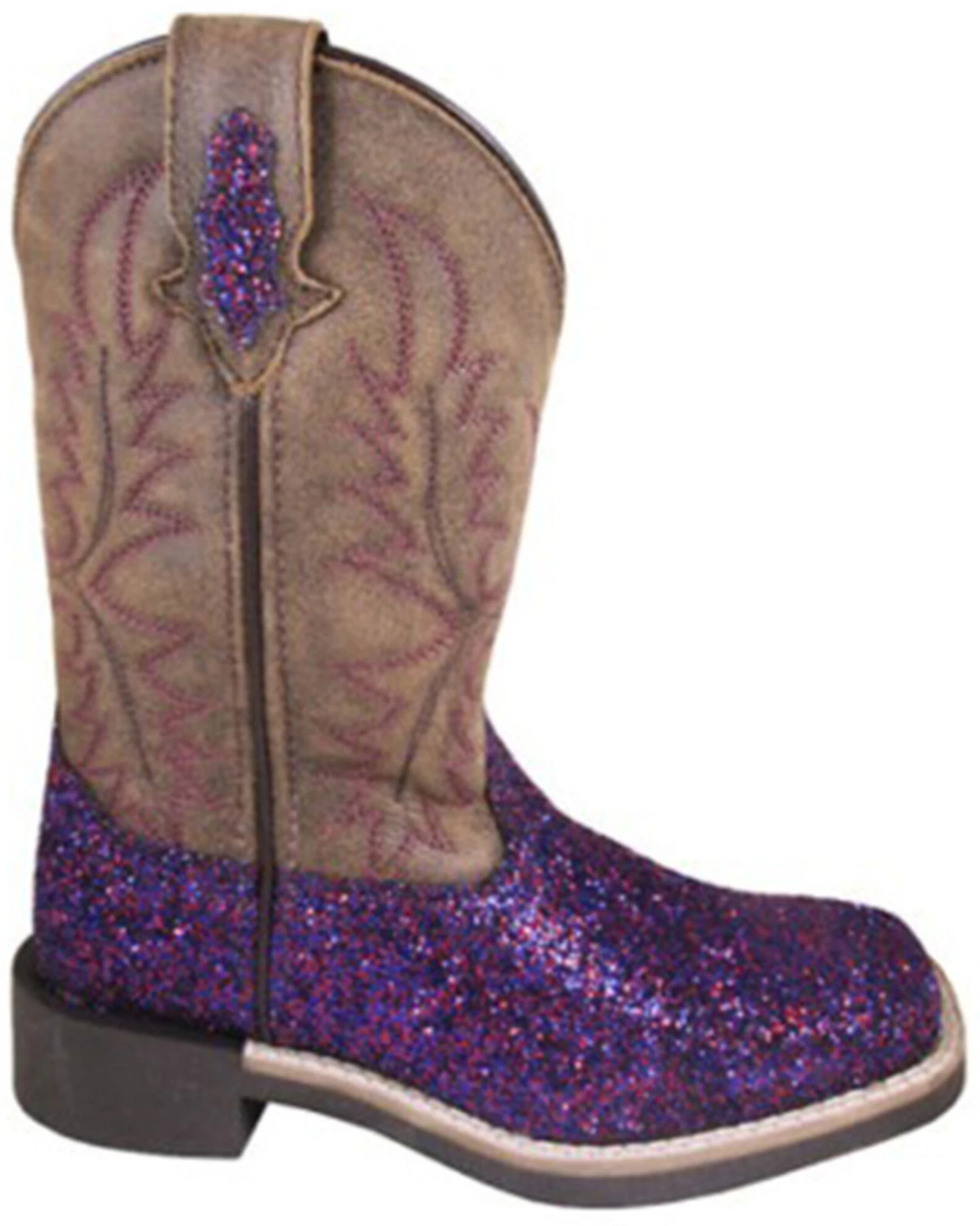 Smoky Mountain Little Girls' Ariel Glitter Western Boots - Broad Square Toe 1 Smoky Mountain Little Girls' Ariel Glitter Western Boots - Broad Square Toe